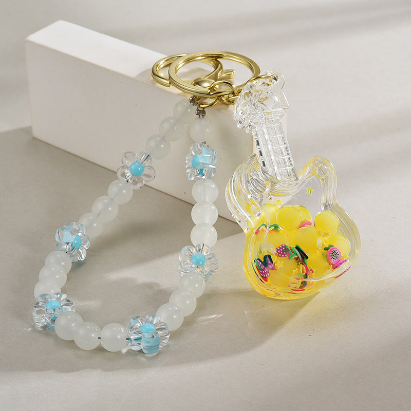 Wholesale Acrylic Oil in Quicksand Bottles, Luminous Violins, Beaded Chains, Keychains